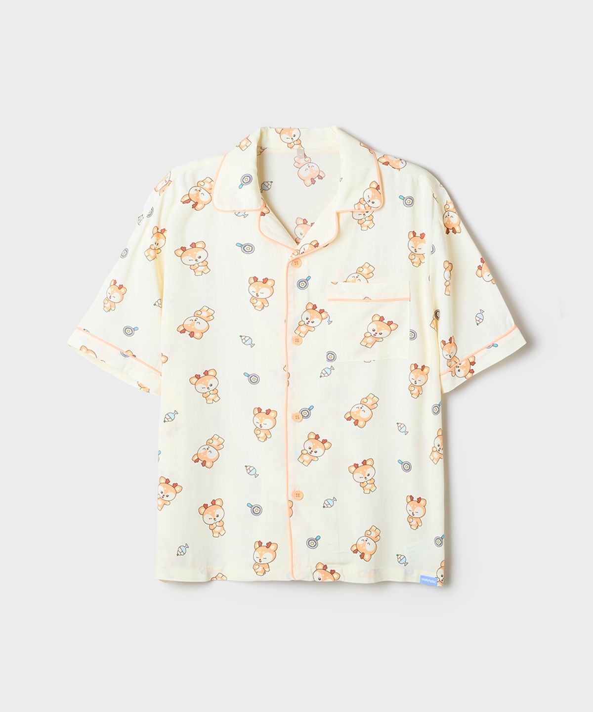 스파오(SPAO) [미니틴] 반팔 파자마(LIGHT BROWN)_SPPPG25U18