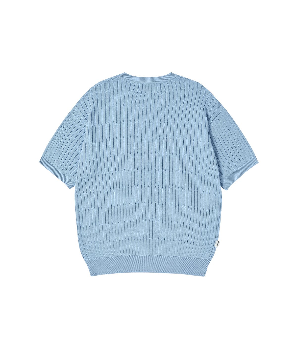 나우앤투모로우(NOWANDTOMORROW) CABLE HALF KNIT [SKY BLUE]