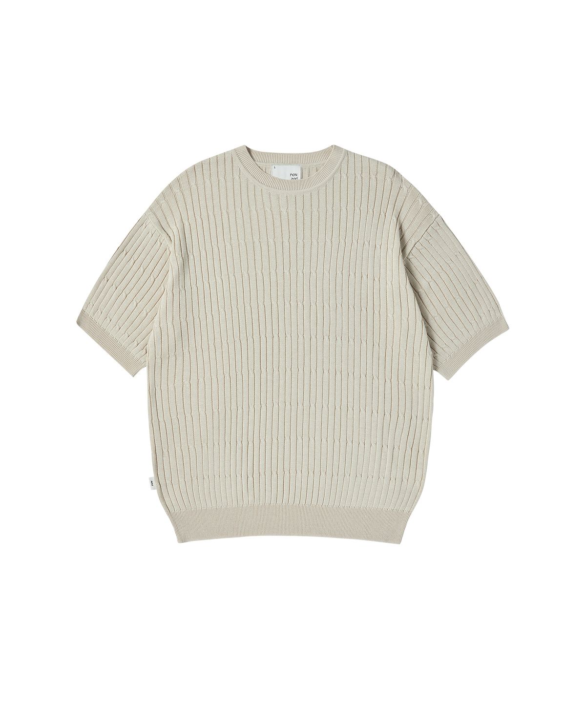 나우앤투모로우(NOWANDTOMORROW) CABLE HALF KNIT [IVORY]
