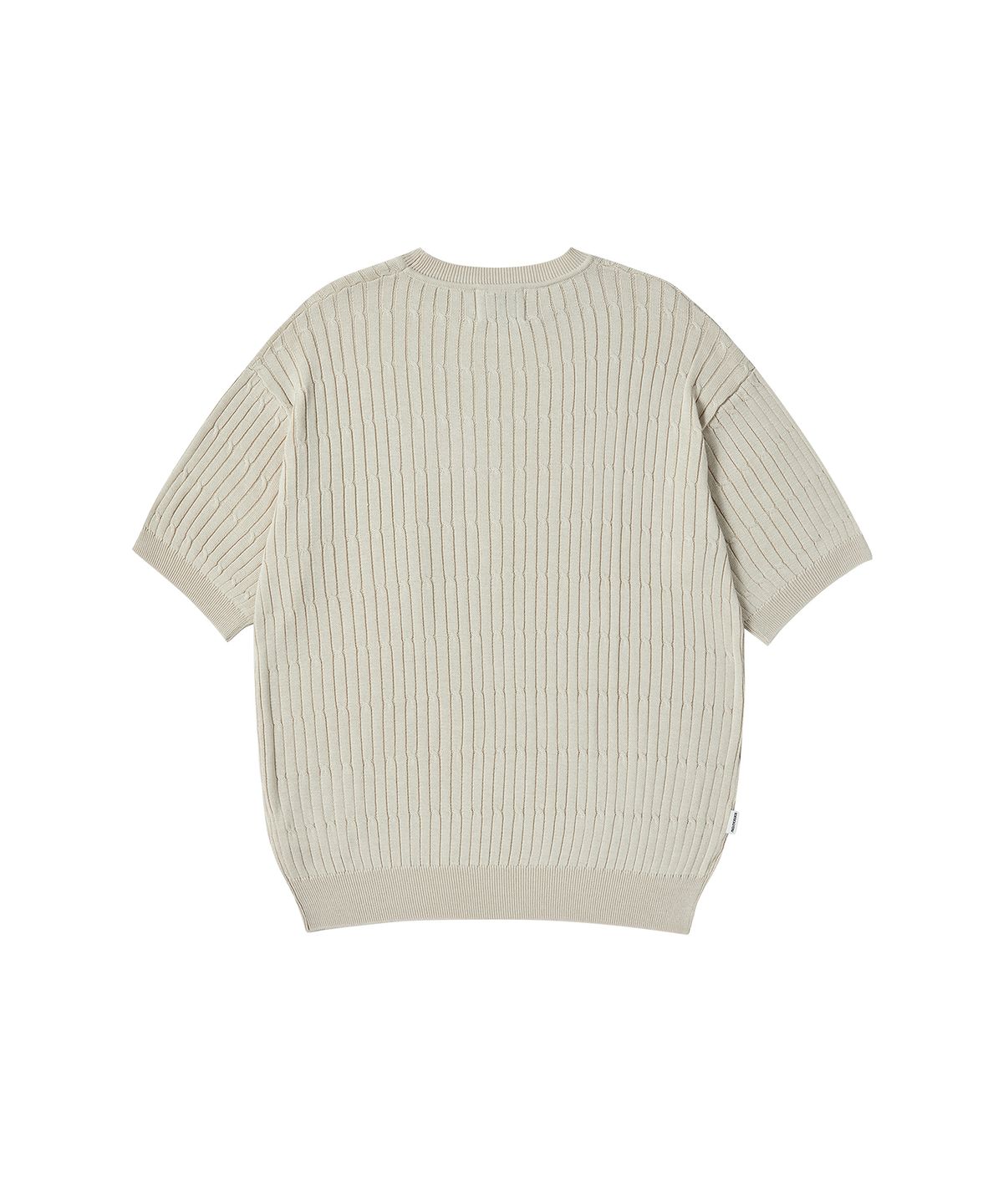 나우앤투모로우(NOWANDTOMORROW) CABLE HALF KNIT [IVORY]
