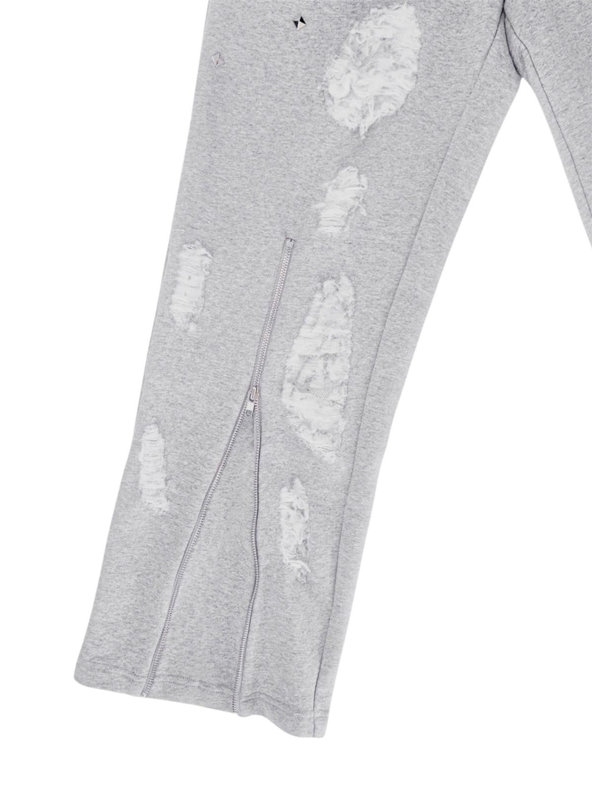 스모크어스타(SMOKEASTAR) Destroyed Vertical Logo Sweatpants (GREY)