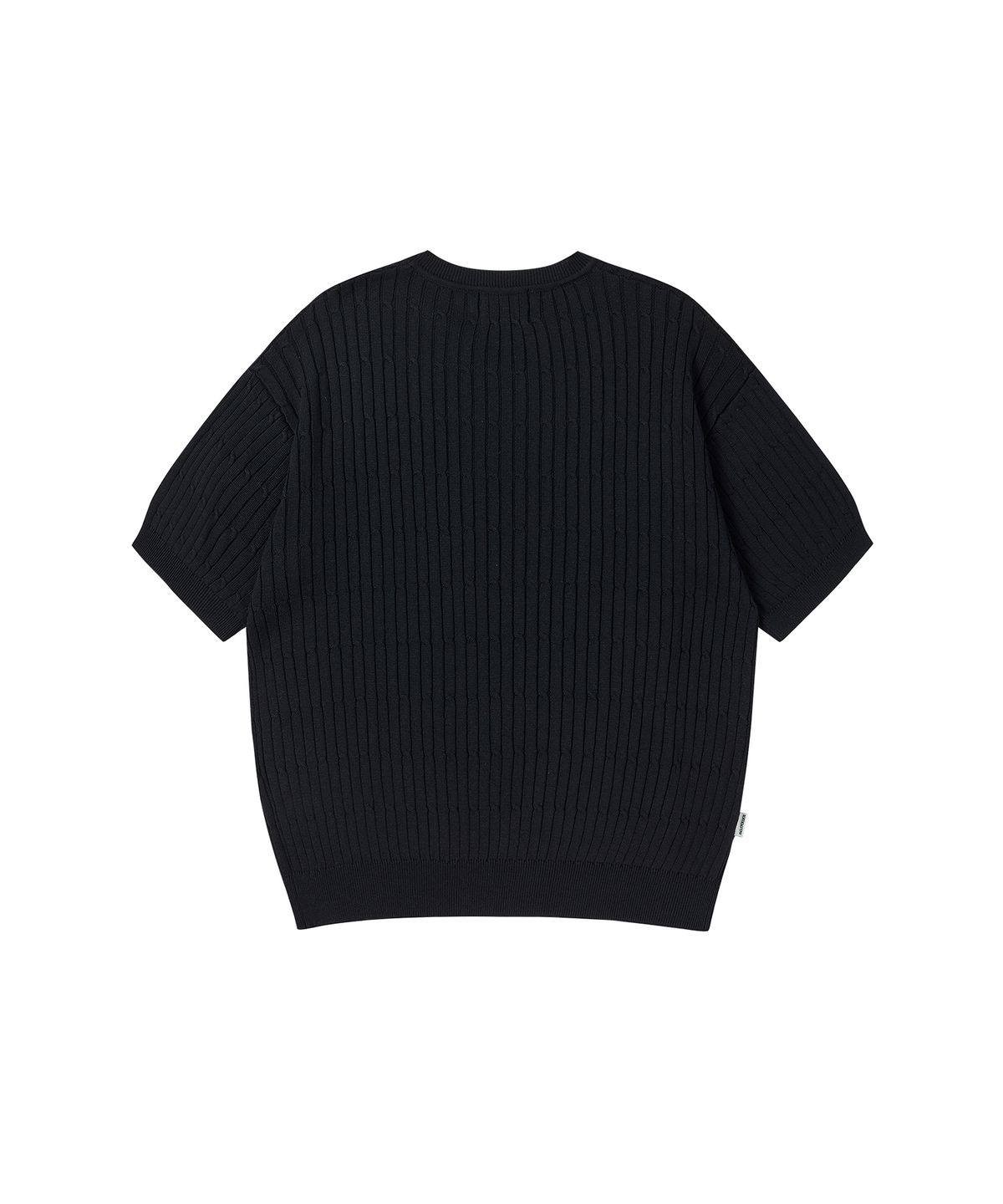 나우앤투모로우(NOWANDTOMORROW) ESSENTIAL HALF KNIT [BLACK]