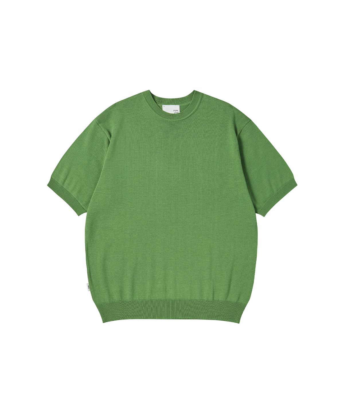 나우앤투모로우(NOWANDTOMORROW) ESSENTIAL HALF KNIT [OLIVE GREEN]