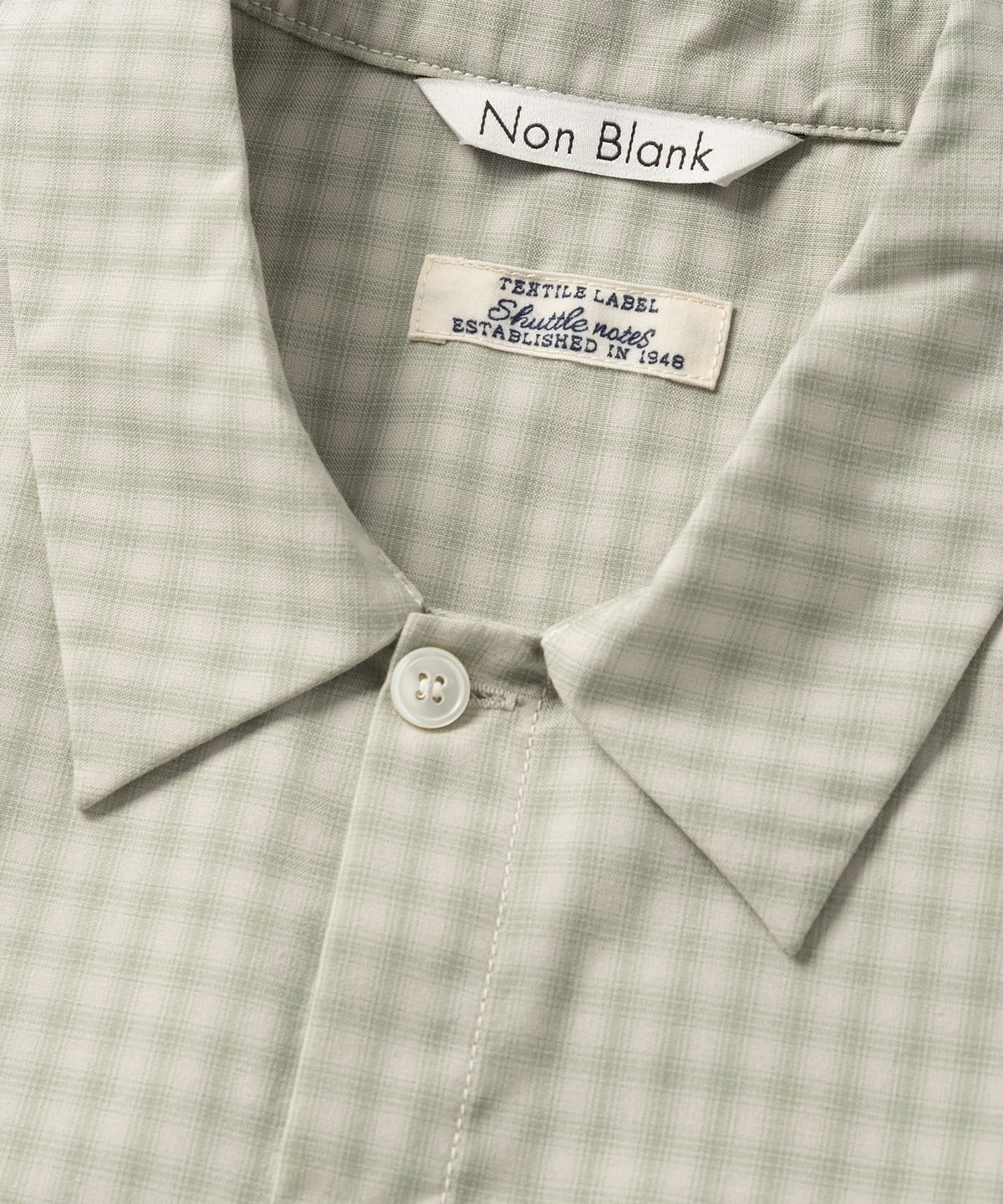 넌블랭크(NONBLANK) 미니 옴브레 깅엄 체크 셔츠_GREEN