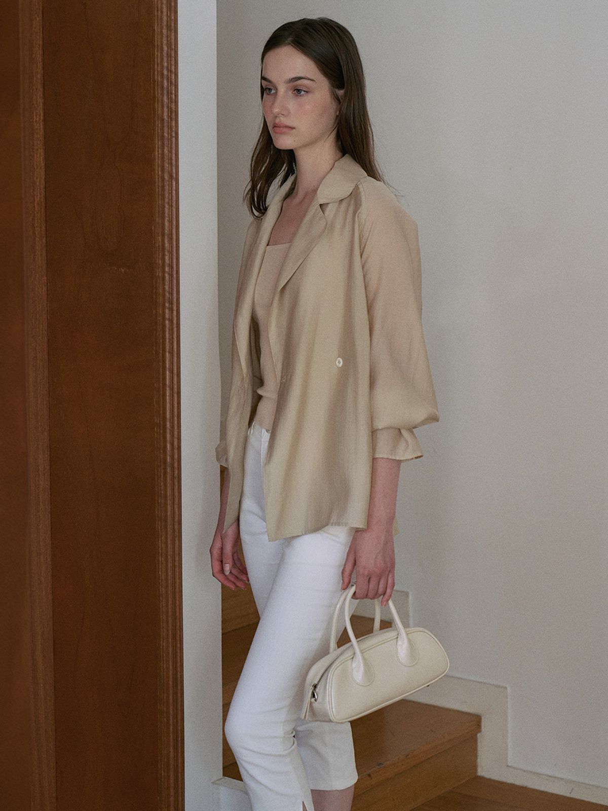 안젤로비안코(ANGELO BIANCO) Erine Double Robe Jacket BEIGE
