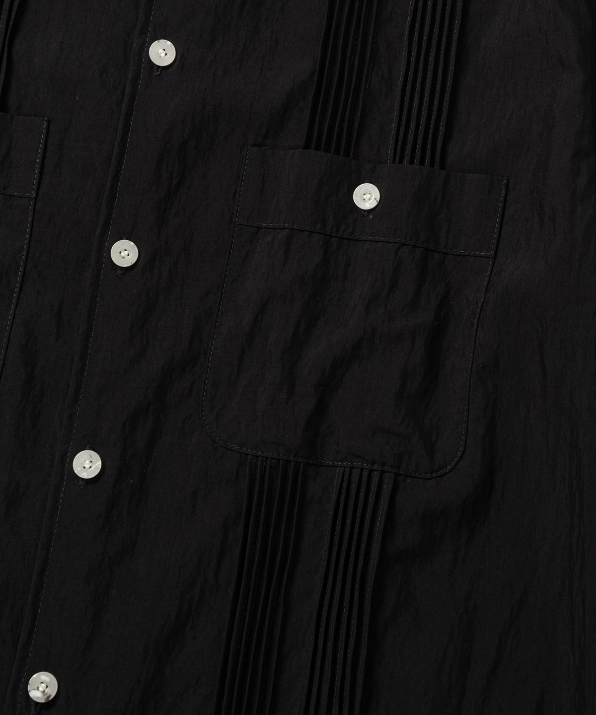 넌블랭크(NONBLANK) 네츄럴 링클 과야베라 HS 셔츠_BLACK