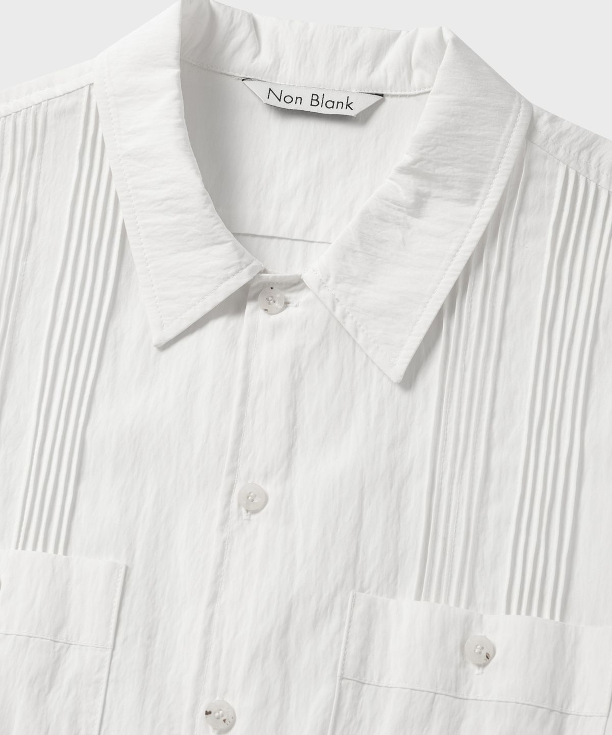 넌블랭크(NONBLANK) 네츄럴 링클 과야베라 HS 셔츠_WHITE