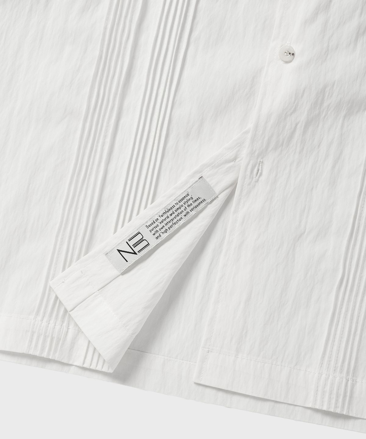 넌블랭크(NONBLANK) 네츄럴 링클 과야베라 HS 셔츠_WHITE