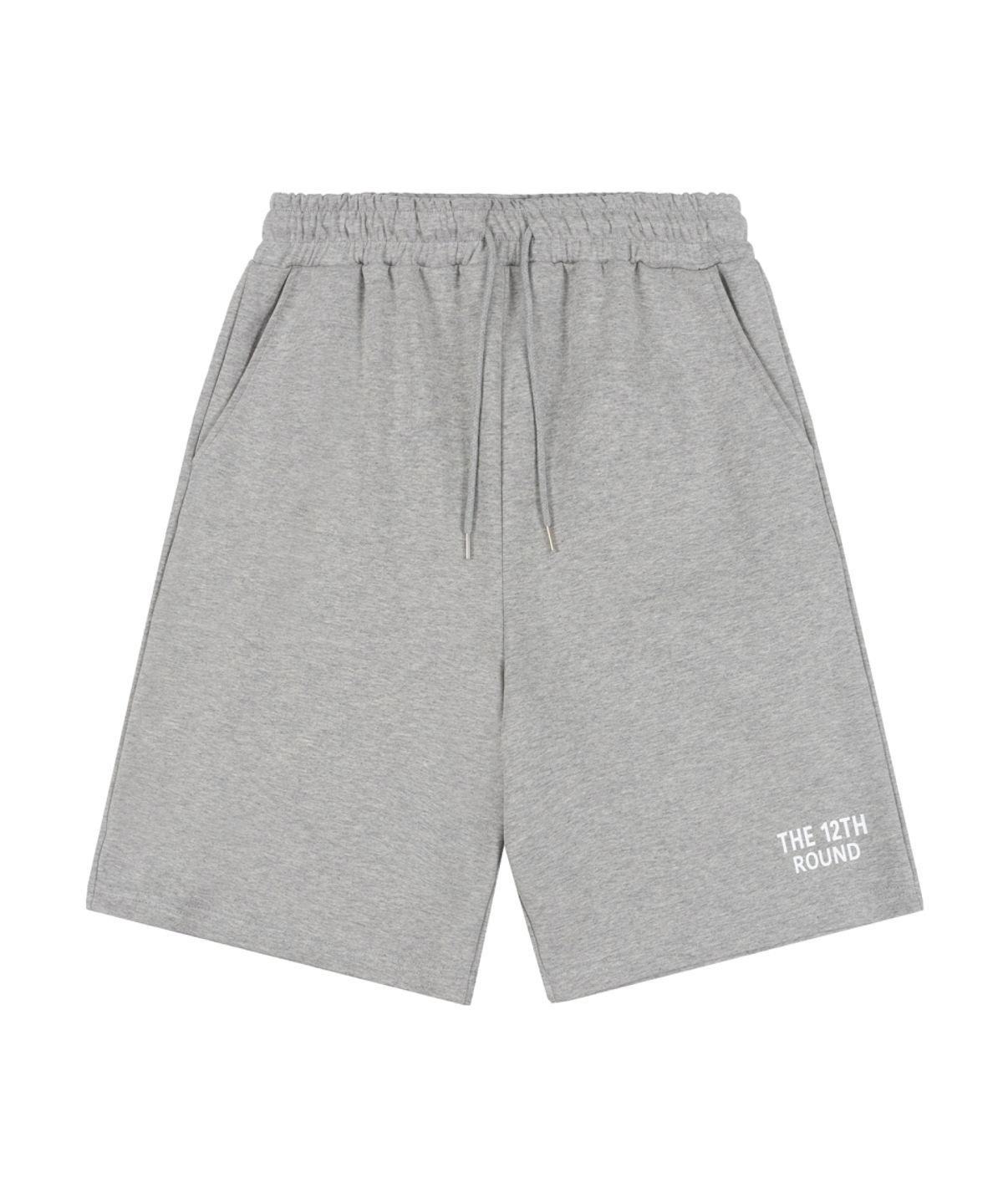 더트웰브라운드(THE 12TH ROUND) THE 12TH ROUND LOGO BERMUDA SWEAT SHORTS GRAY