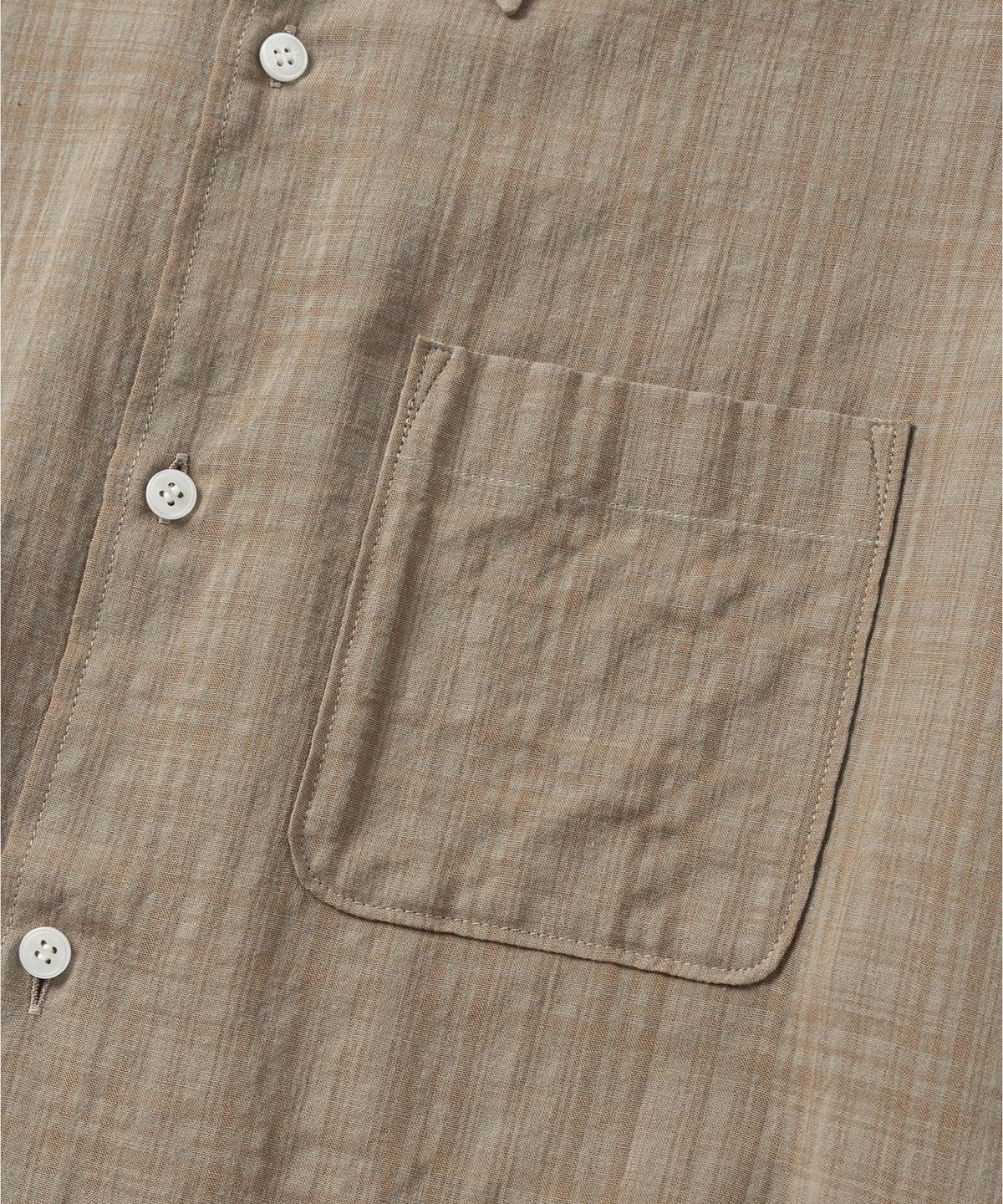 넌블랭크(NONBLANK) 시어 체크 크롭 HS 셔츠_ORNAGE BEIGE