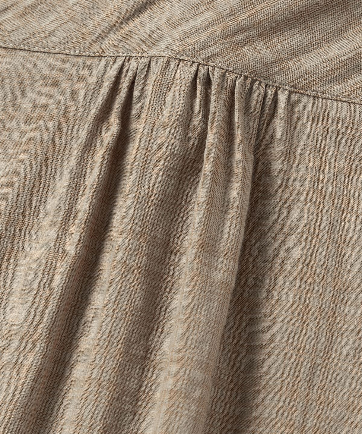 넌블랭크(NONBLANK) 시어 체크 크롭 HS 셔츠_ORNAGE BEIGE