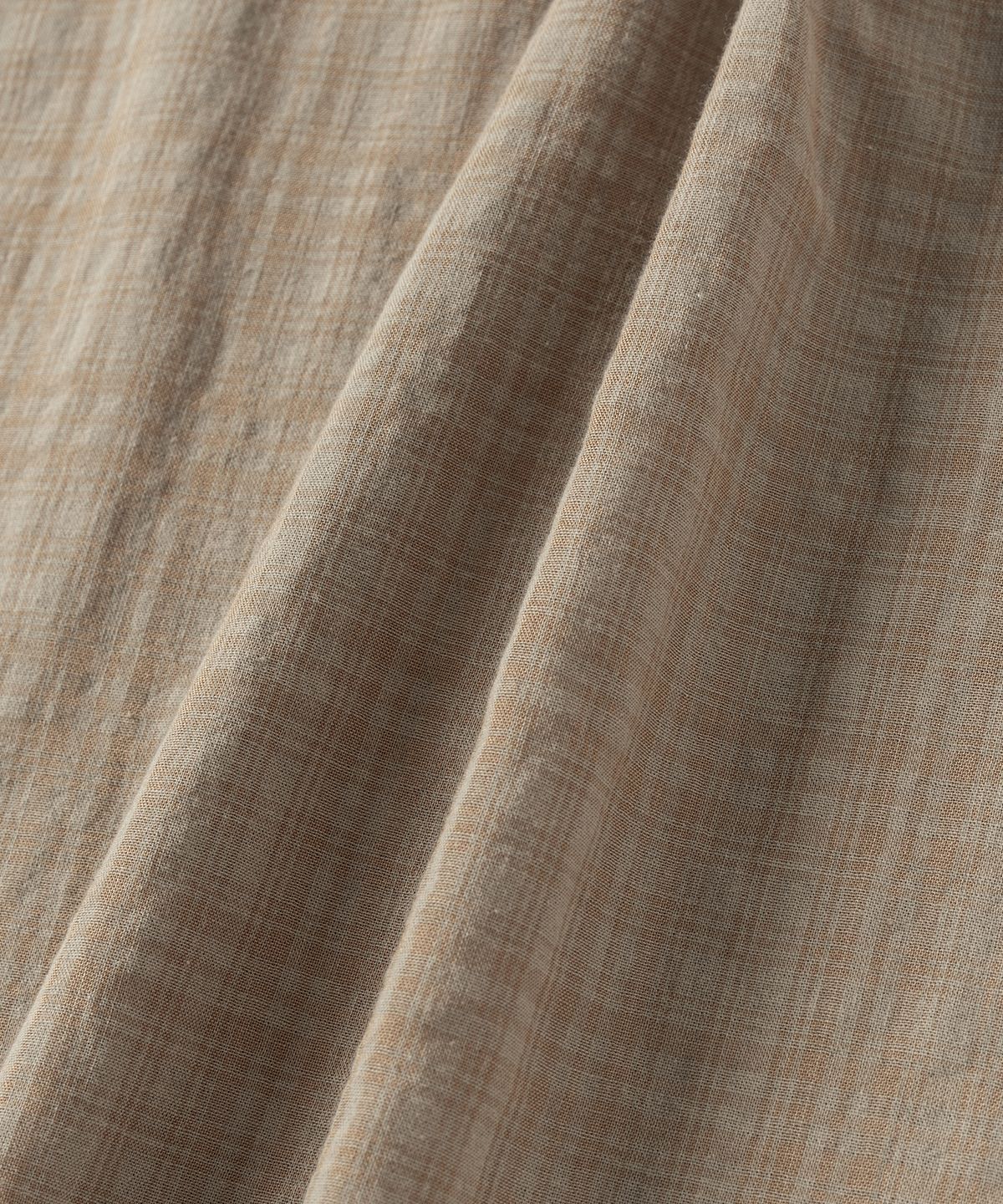 넌블랭크(NONBLANK) 시어 체크 크롭 HS 셔츠_ORNAGE BEIGE