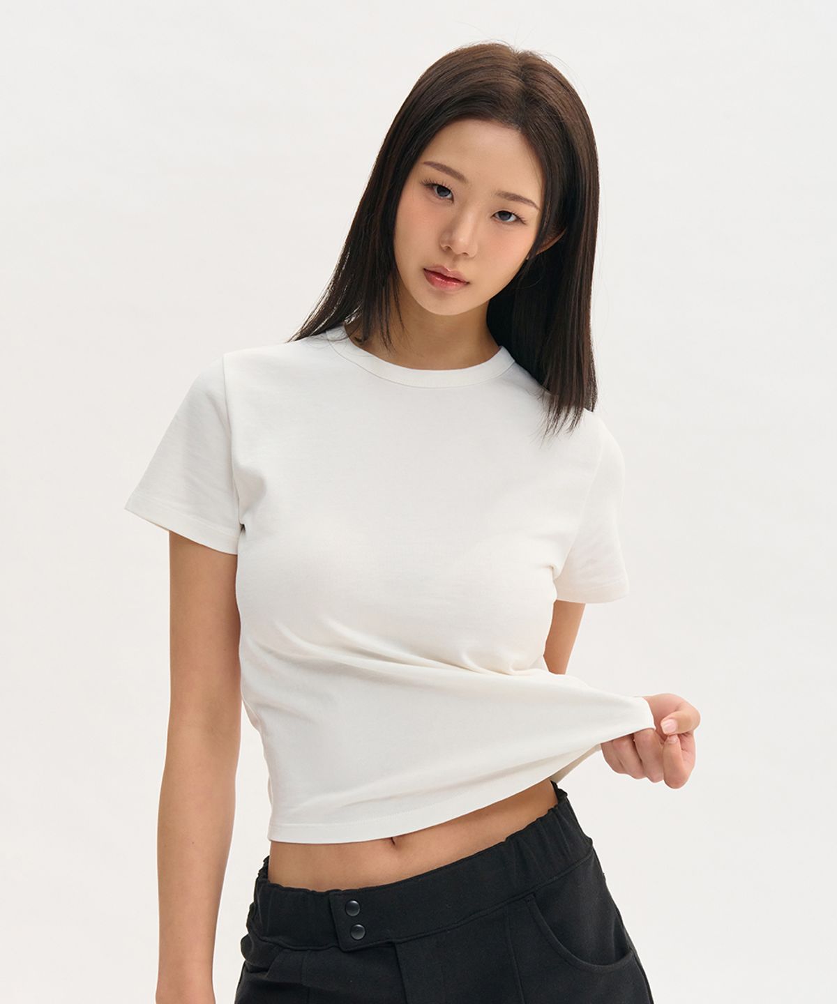 나인제트(NINEZ) [2PACK] 시그니처 슬림 크루넥 반팔 티셔츠 (4color)