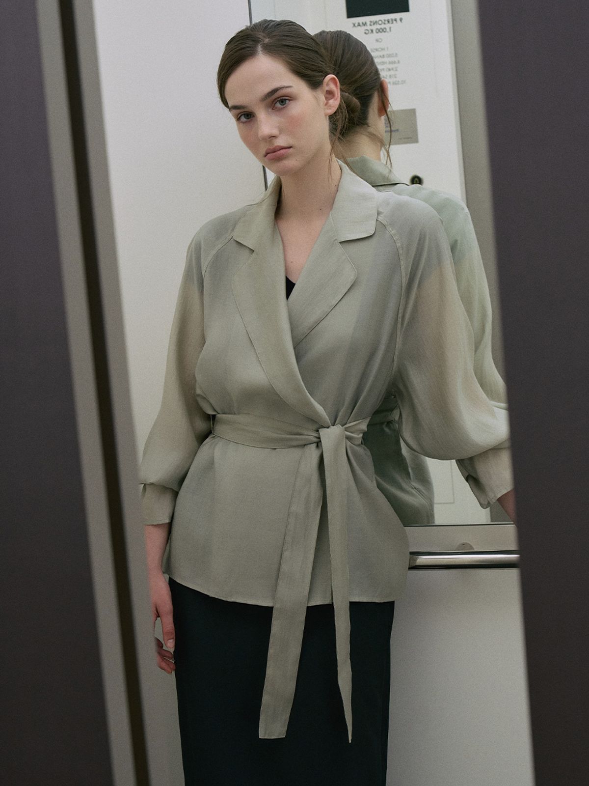 안젤로비안코(ANGELO BIANCO) Erine Double Robe Jacket (5col)