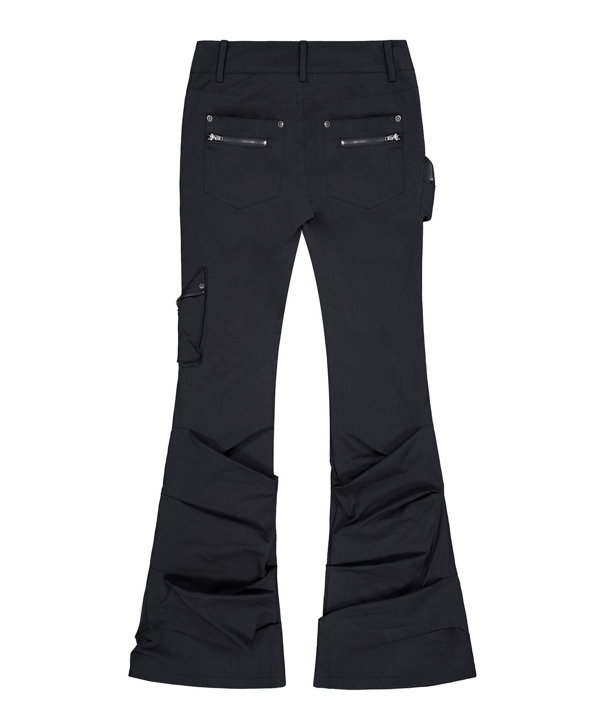 락케이크(ROCKCAKE) Shirring Pocket Flare Pants - Black