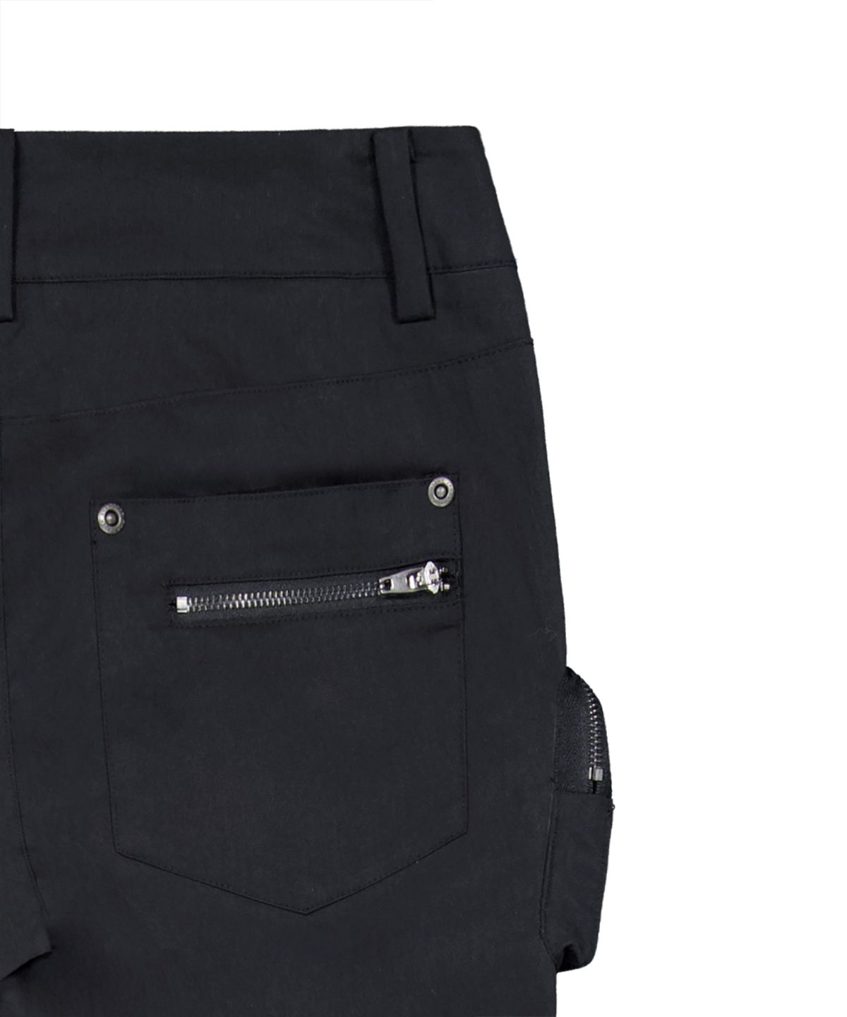 락케이크(ROCKCAKE) Shirring Pocket Flare Pants - Black