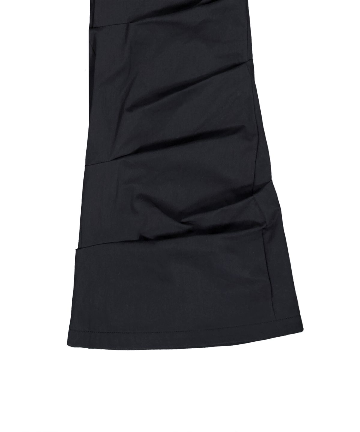 락케이크(ROCKCAKE) Shirring Pocket Flare Pants - Black