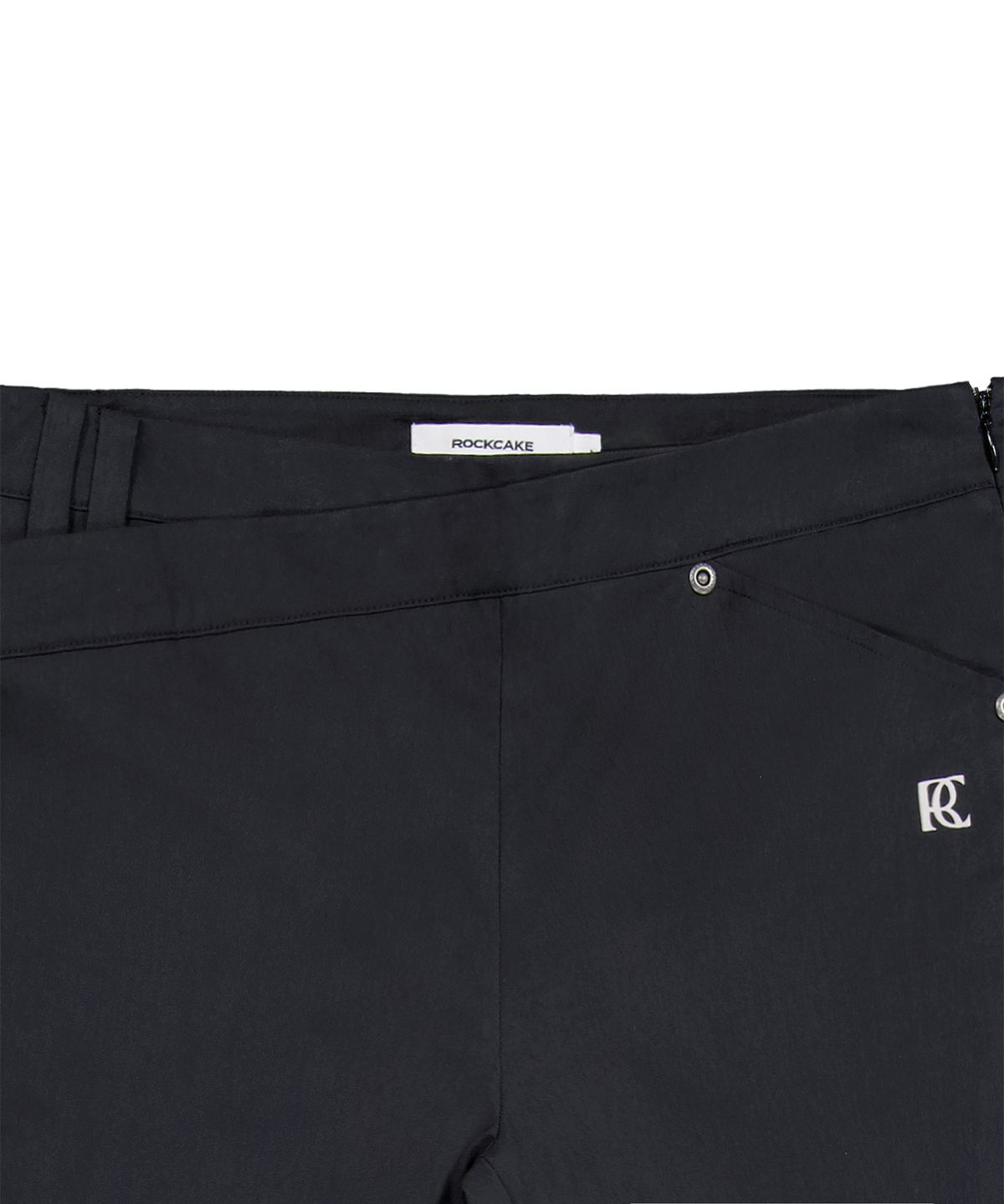 락케이크(ROCKCAKE) Wrap Waist Flare Pants - Black