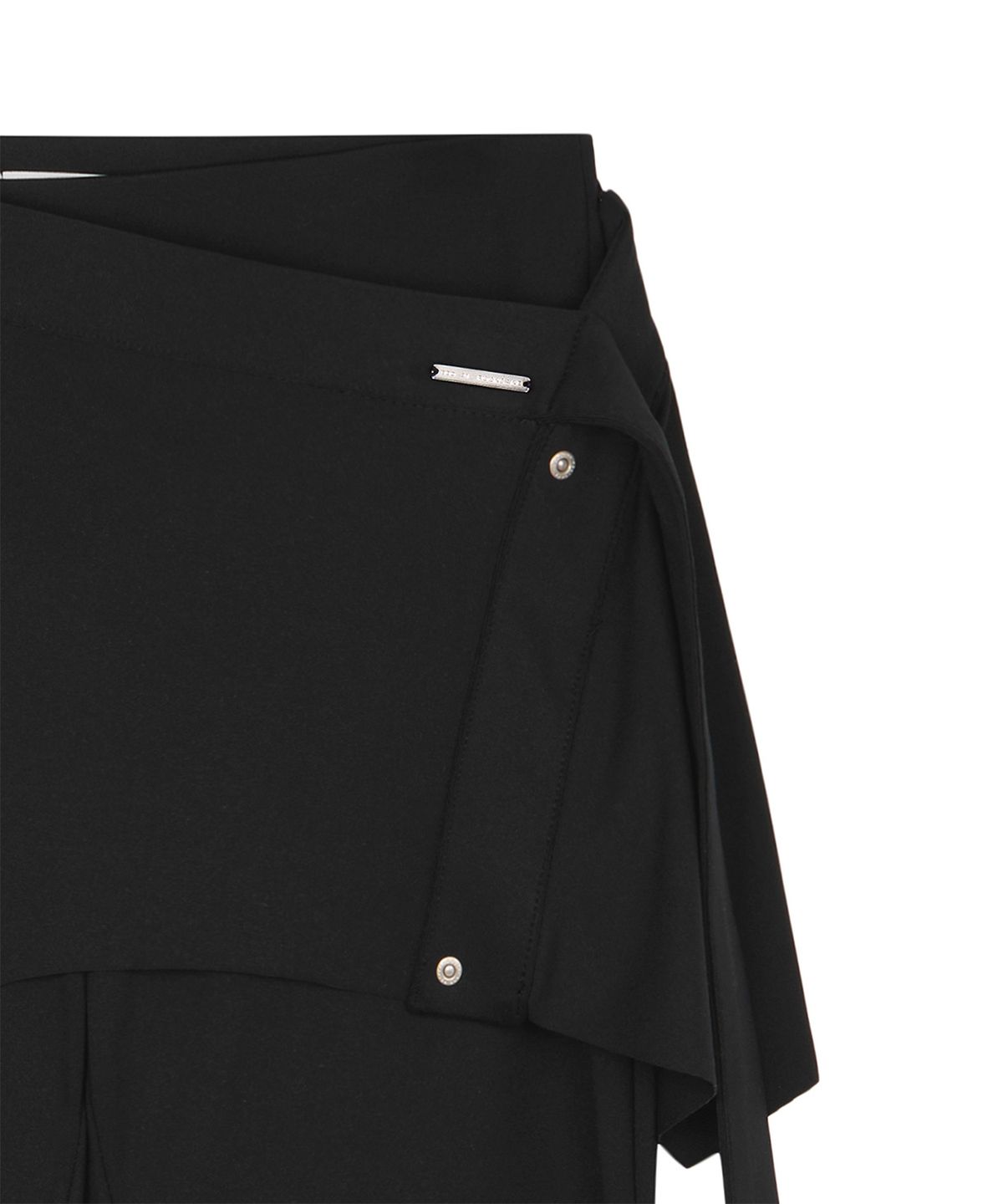 락케이크(ROCKCAKE) Wrap Skirt Leggings Pants - Black