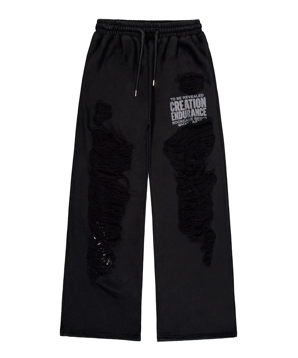 락케이크(ROCKCAKE) Creation Damage Jogger - Black