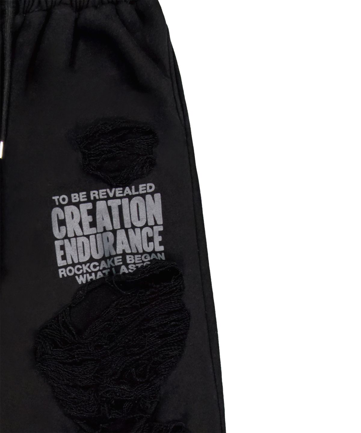 락케이크(ROCKCAKE) Creation Damage Jogger - Black