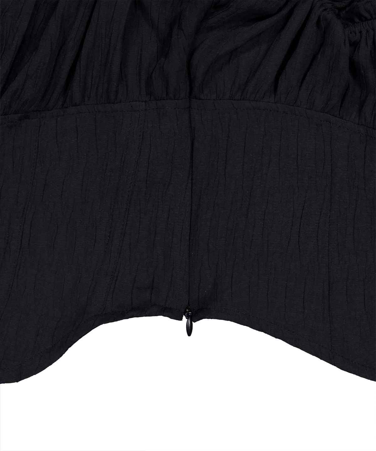 락케이크(ROCKCAKE) Curve Line Corset Blouse - Black