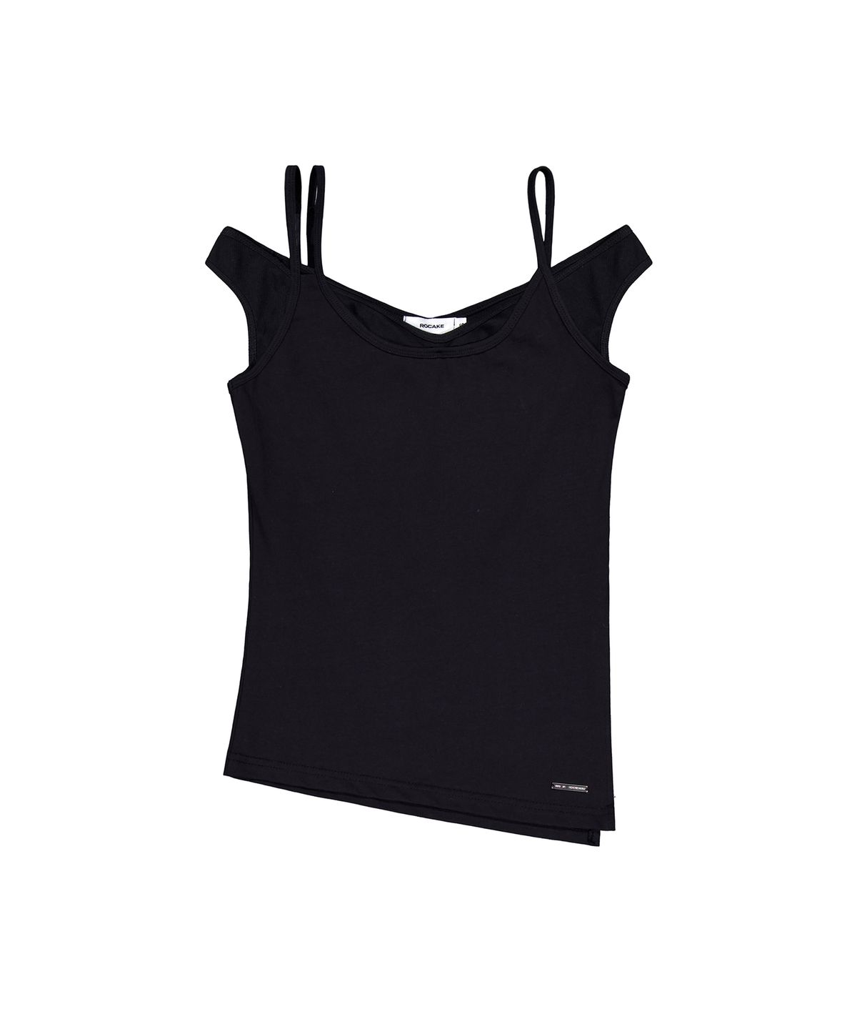 락케이크(ROCKCAKE) Off Shoulder Strap Top - Black