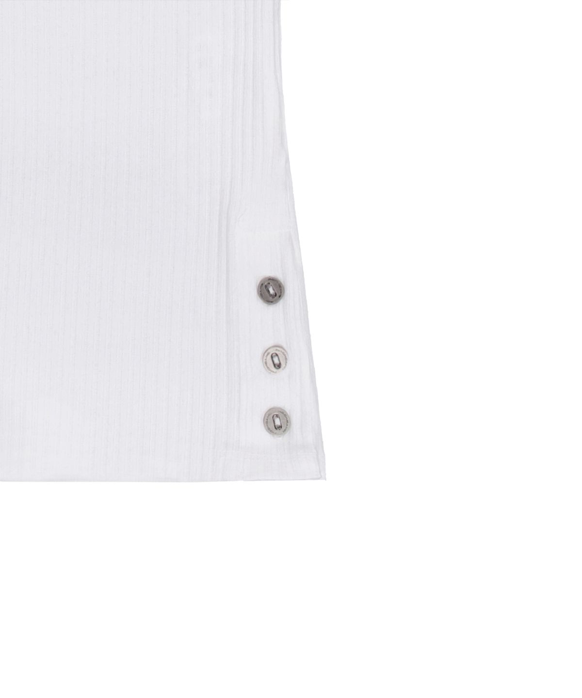 락케이크(ROCKCAKE) Side Button Sleeveless - White