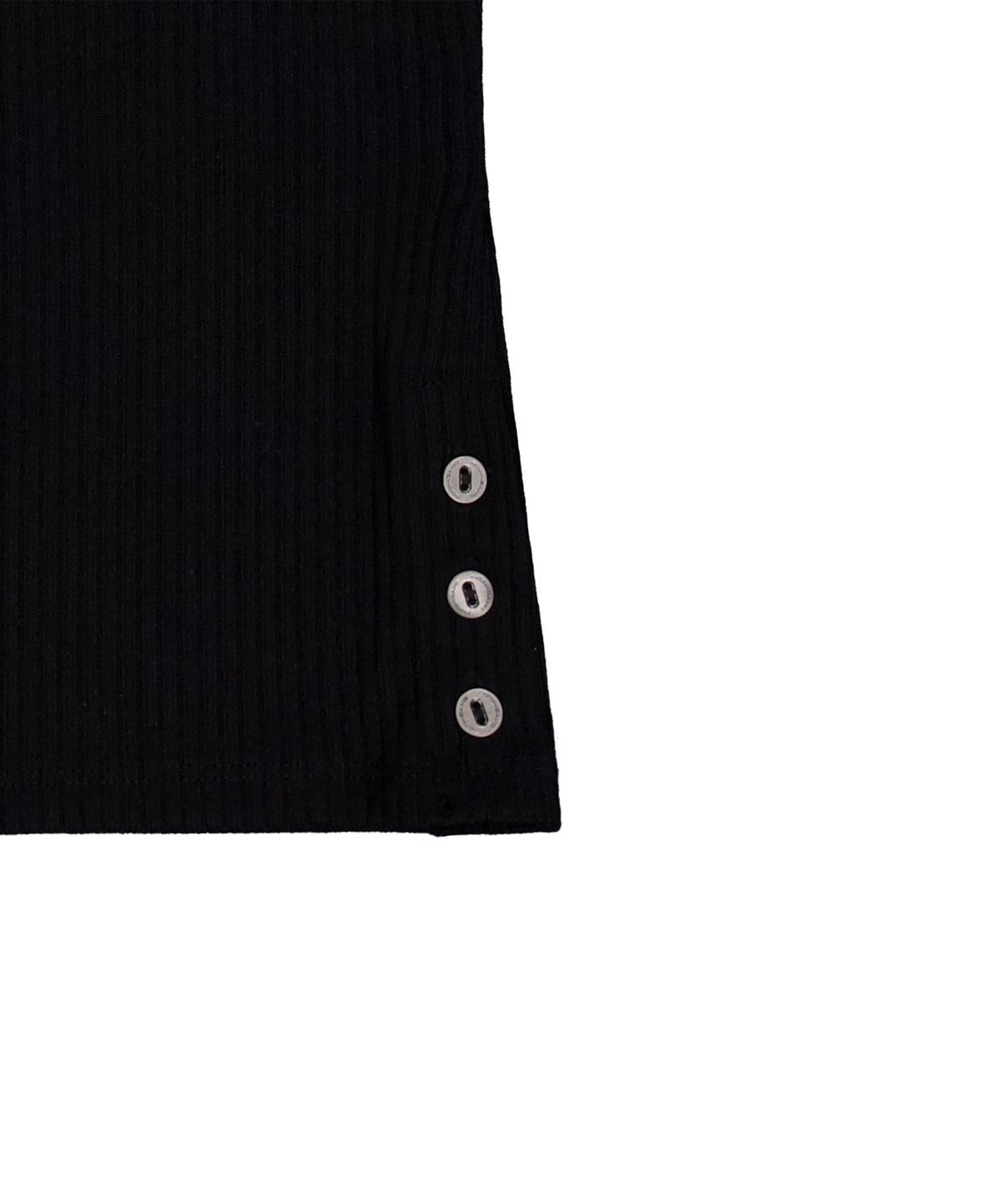 락케이크(ROCKCAKE) Side Button Sleeveless - Black