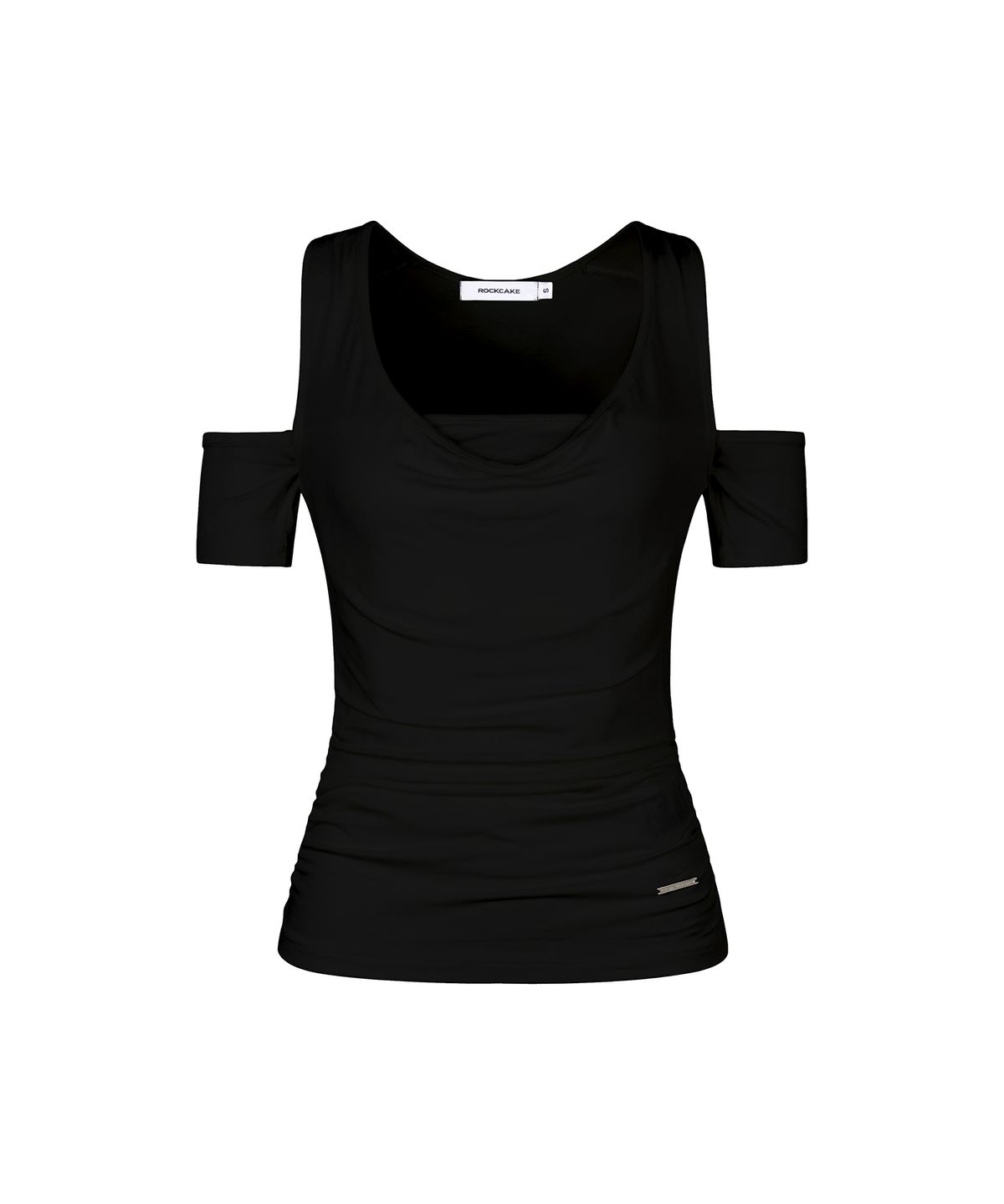 락케이크(ROCKCAKE) Cowl Neck Top - Black