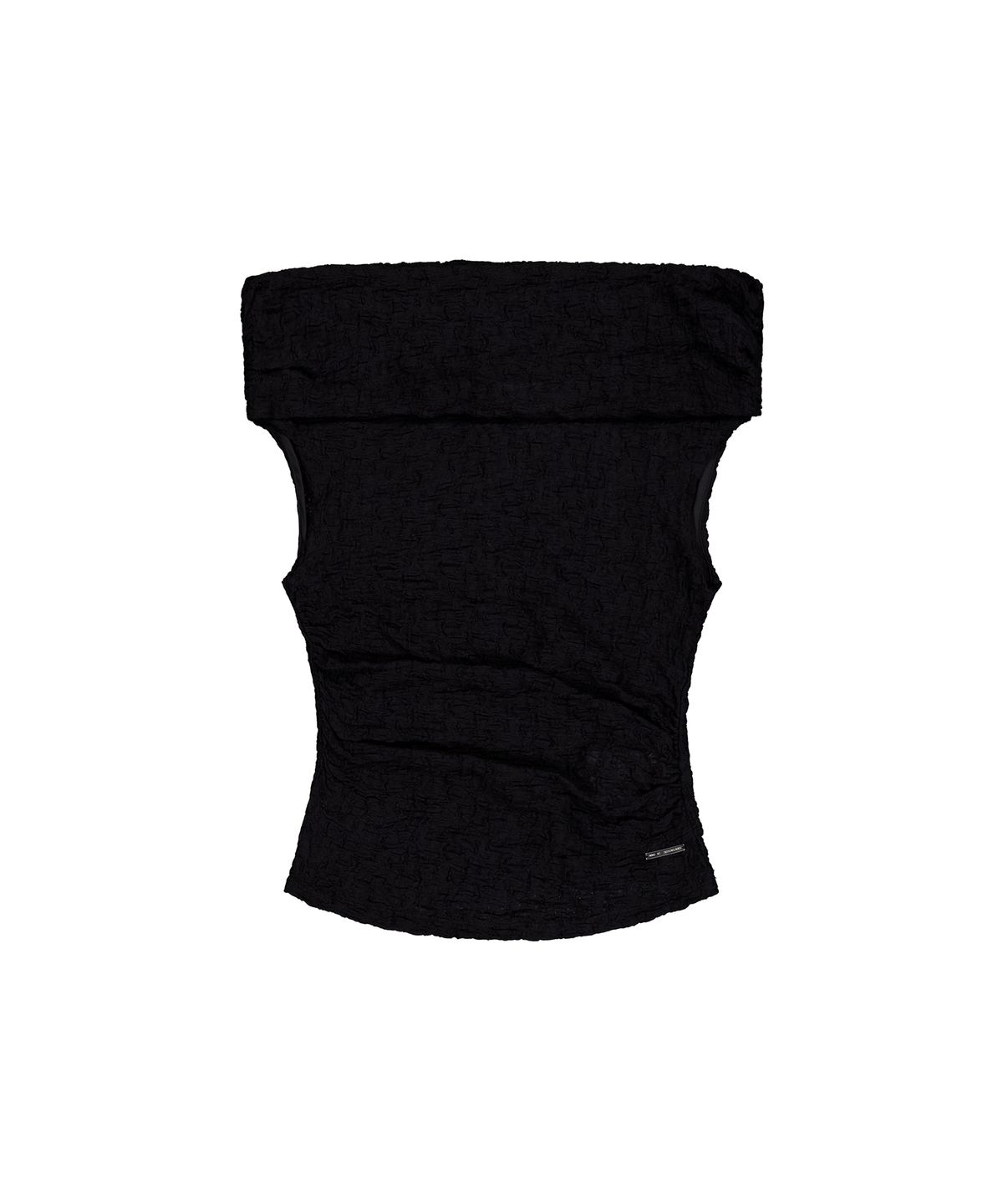 락케이크(ROCKCAKE) Off Shoulder Shirring Top - Black