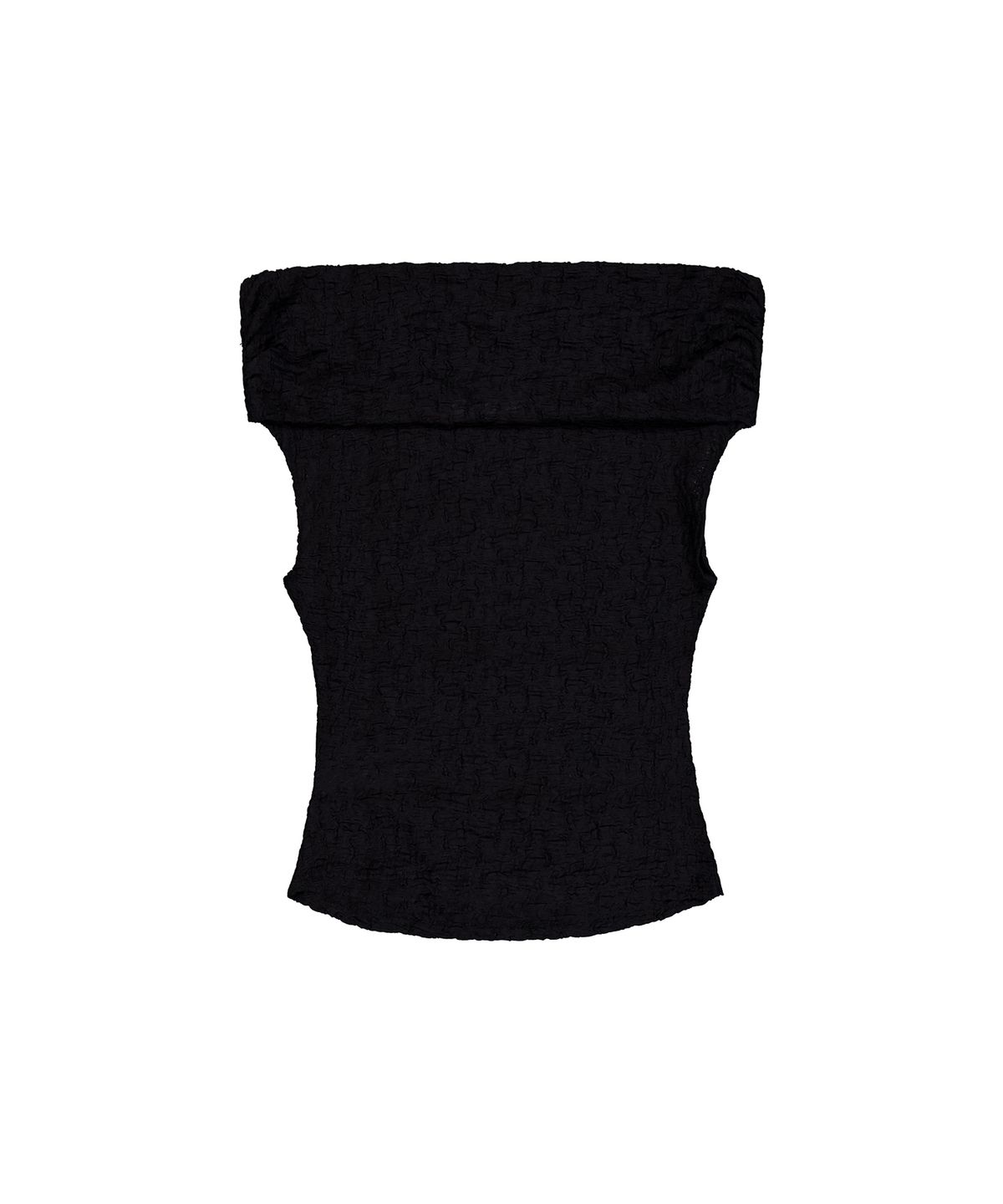 락케이크(ROCKCAKE) Off Shoulder Shirring Top - Black