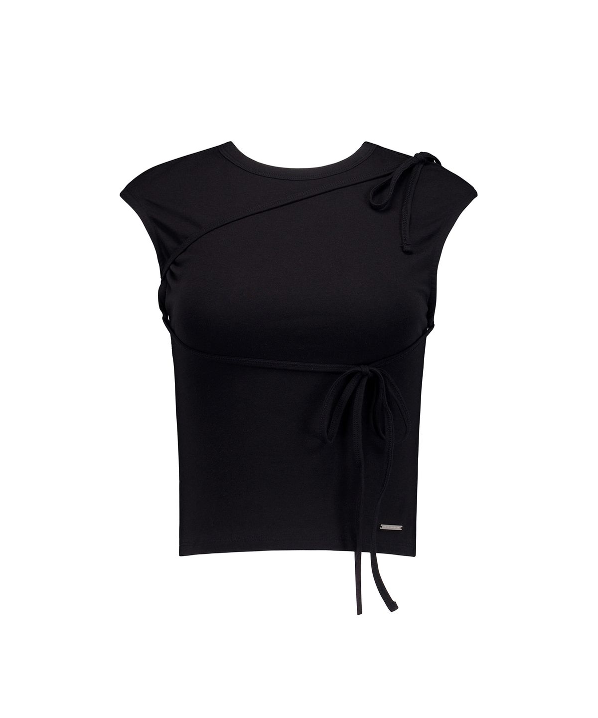 락케이크(ROCKCAKE) Side String Sleeveless - Black