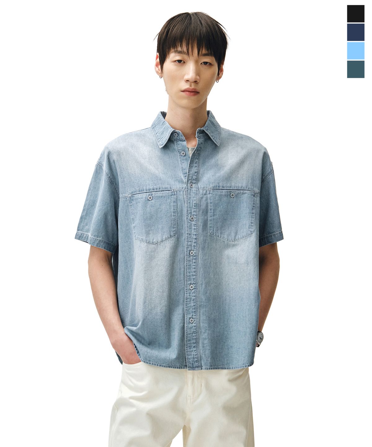 데케트(DECET) [패션플래닛X데케트]Slit Pocket Short Shirts DCSH015