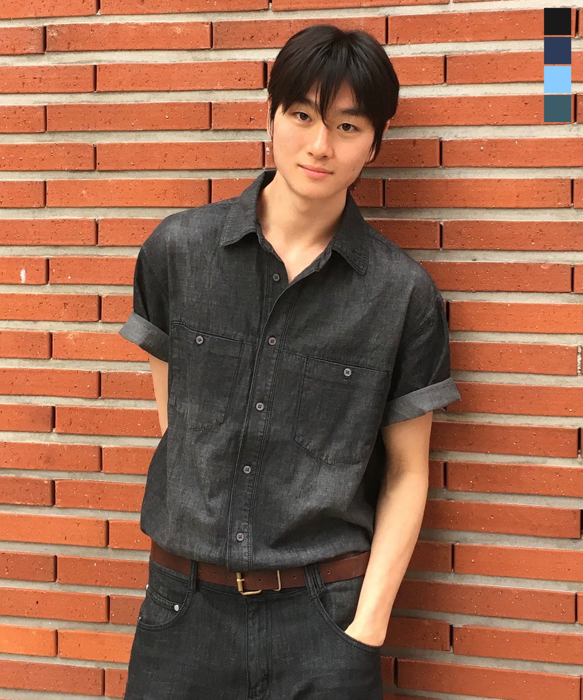 데케트(DECET) [패션플래닛X데케트]Slit Pocket Short Shirts DCSH015