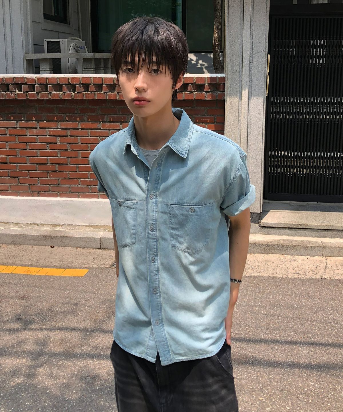 데케트(DECET) [패션플래닛X데케트]Slit Pocket Short Shirts DCSH015