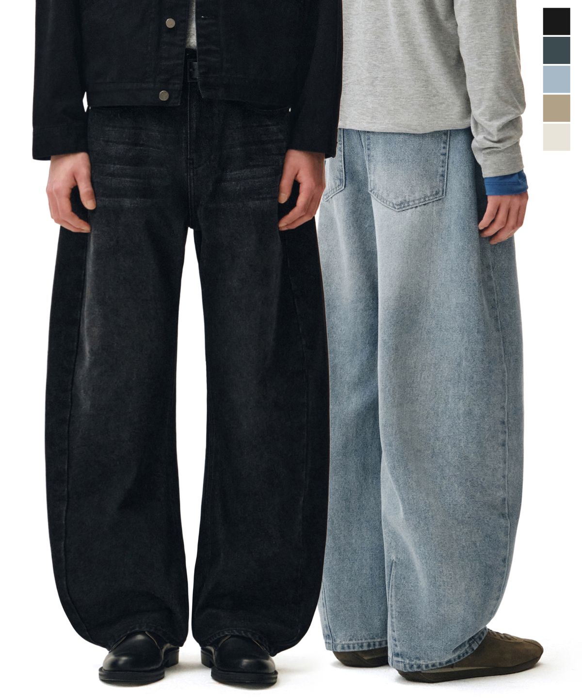 데케트(DECET) [패션플래닛X데케트]Curved Barrel Jeans DCPT074