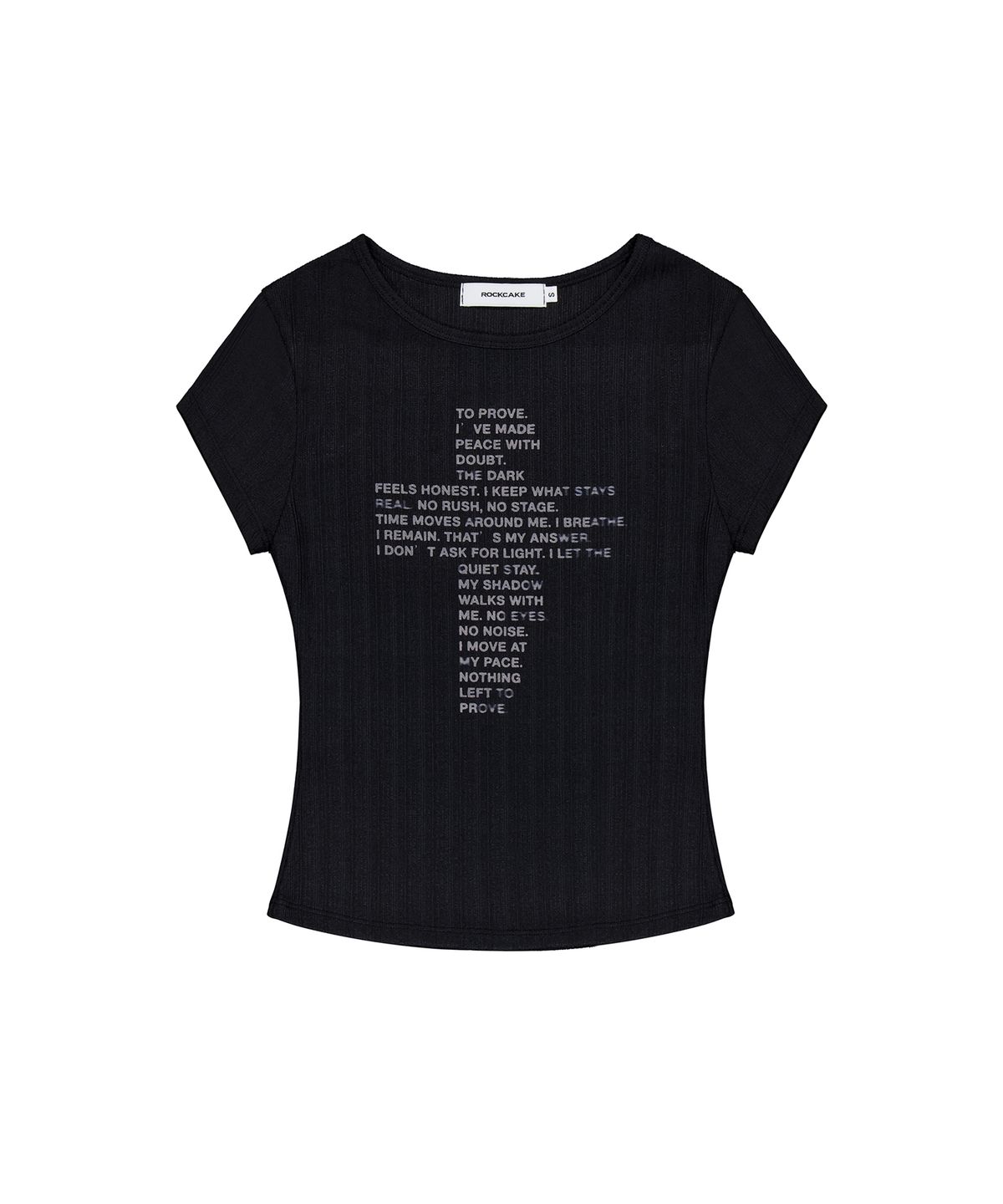 락케이크(ROCKCAKE) Cross Crop Top - Black