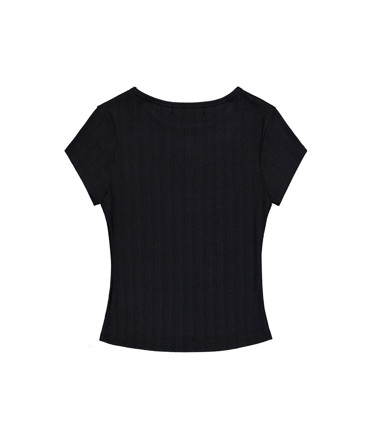 락케이크(ROCKCAKE) Cross Crop Top - Black
