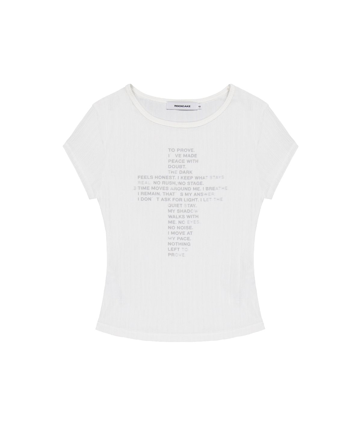 락케이크(ROCKCAKE) Cross Crop Top - Ivory