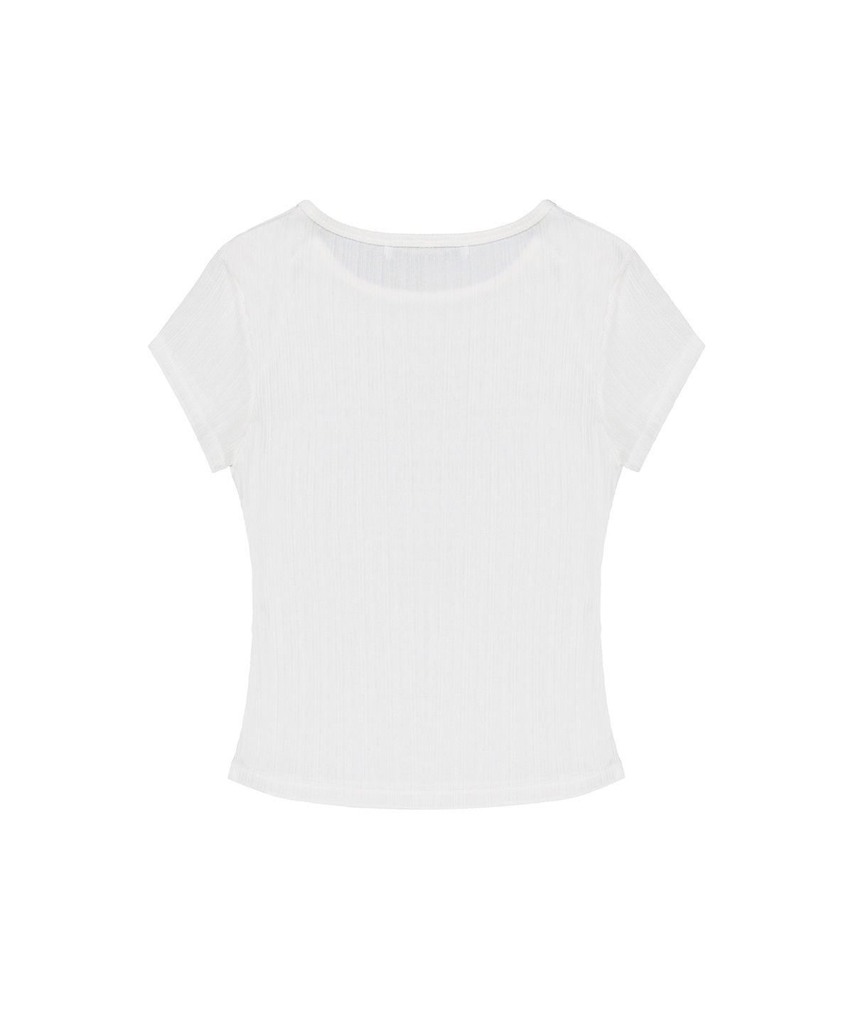 락케이크(ROCKCAKE) Cross Crop Top - Ivory