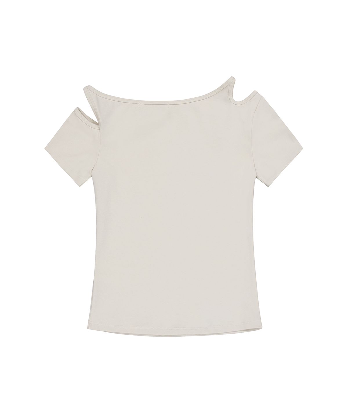 락케이크(ROCKCAKE) Shoulder Cutout Top - Beige