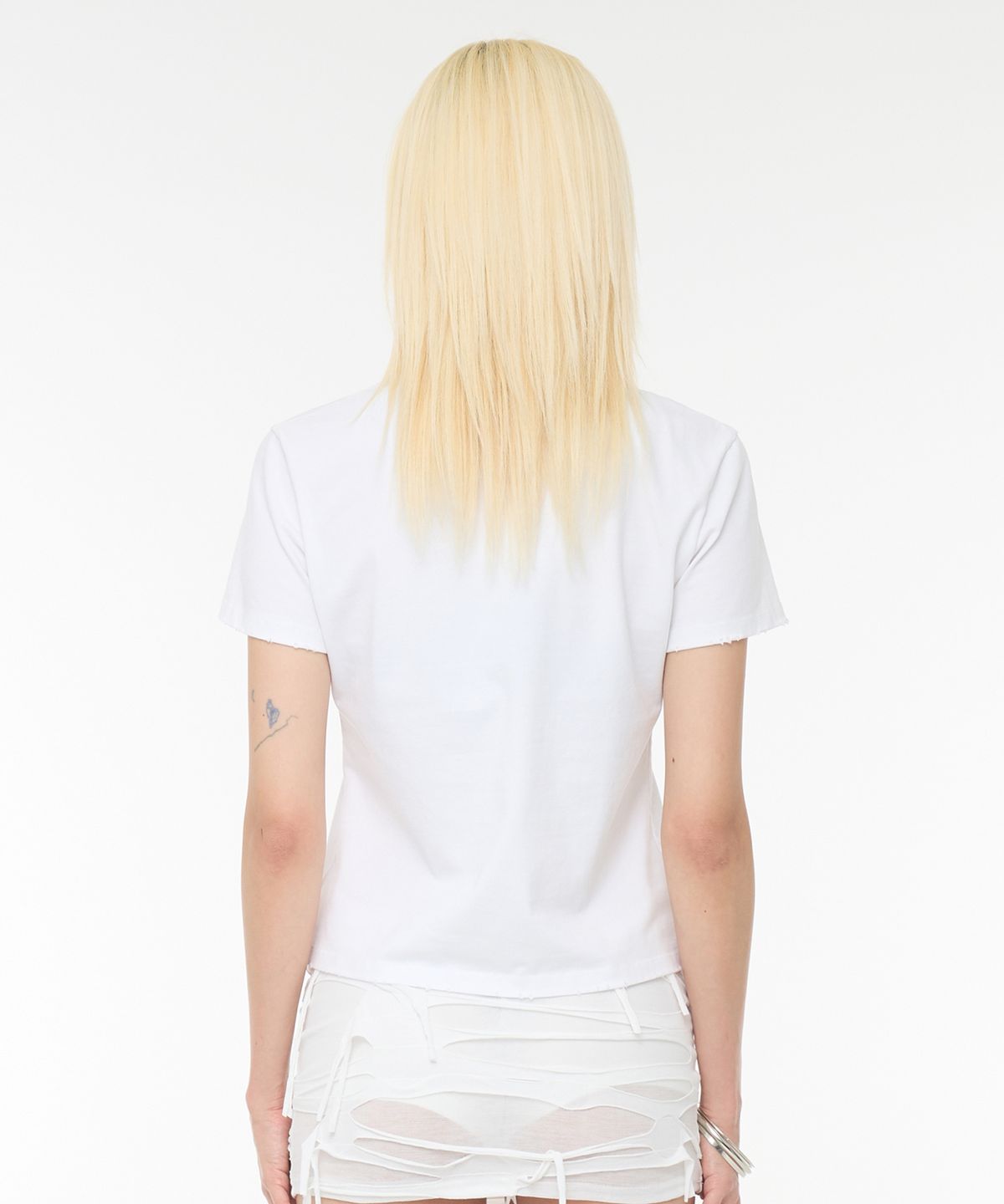 락케이크(ROCKCAKE) Semperna Hotfix Crop Top - White