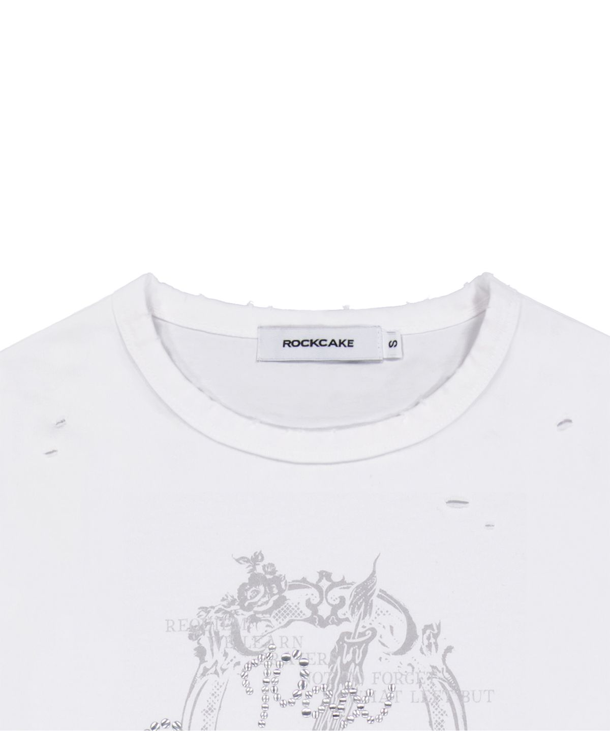 락케이크(ROCKCAKE) Semperna Hotfix Crop Top - White