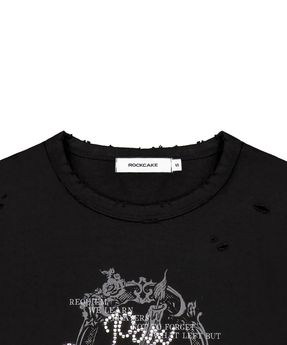 락케이크(ROCKCAKE) Semperna Hotfix Crop Top - Black