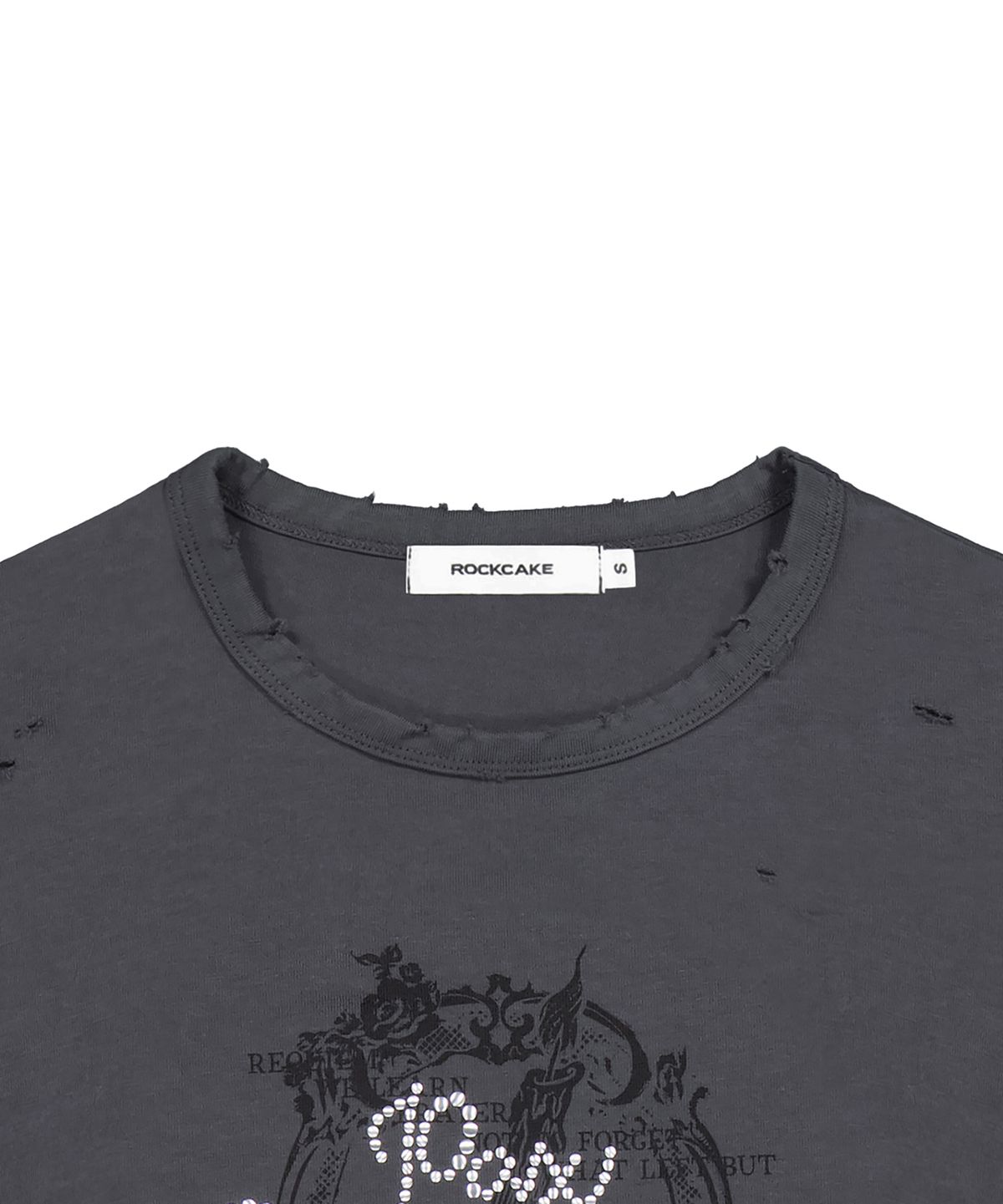 락케이크(ROCKCAKE) Semperna Hotfix Crop Top - Charcoal