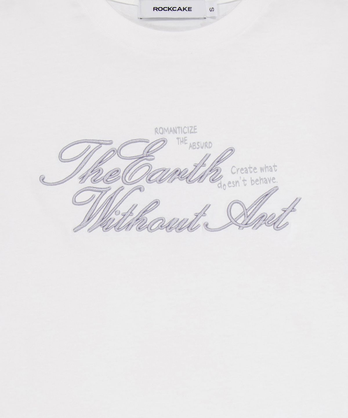 락케이크(ROCKCAKE) Without Art Script Top - White