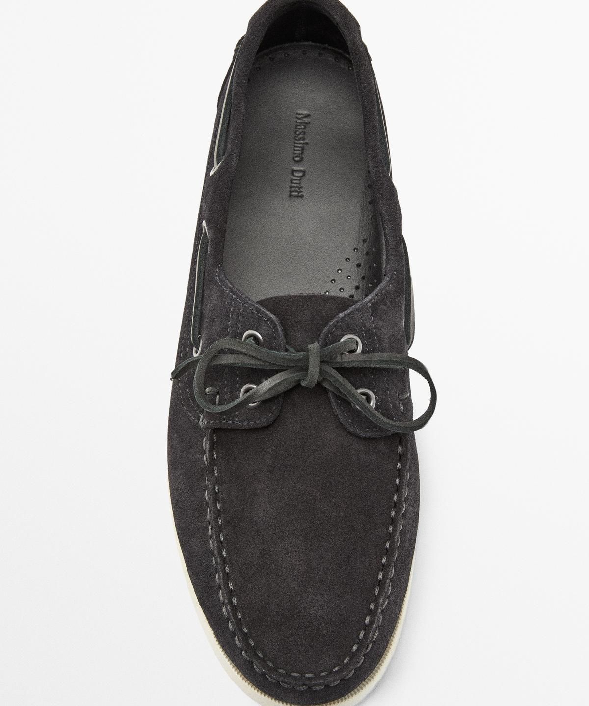 마시모두띠(MASSIMO DUTTI) 가죽 보트 슈즈