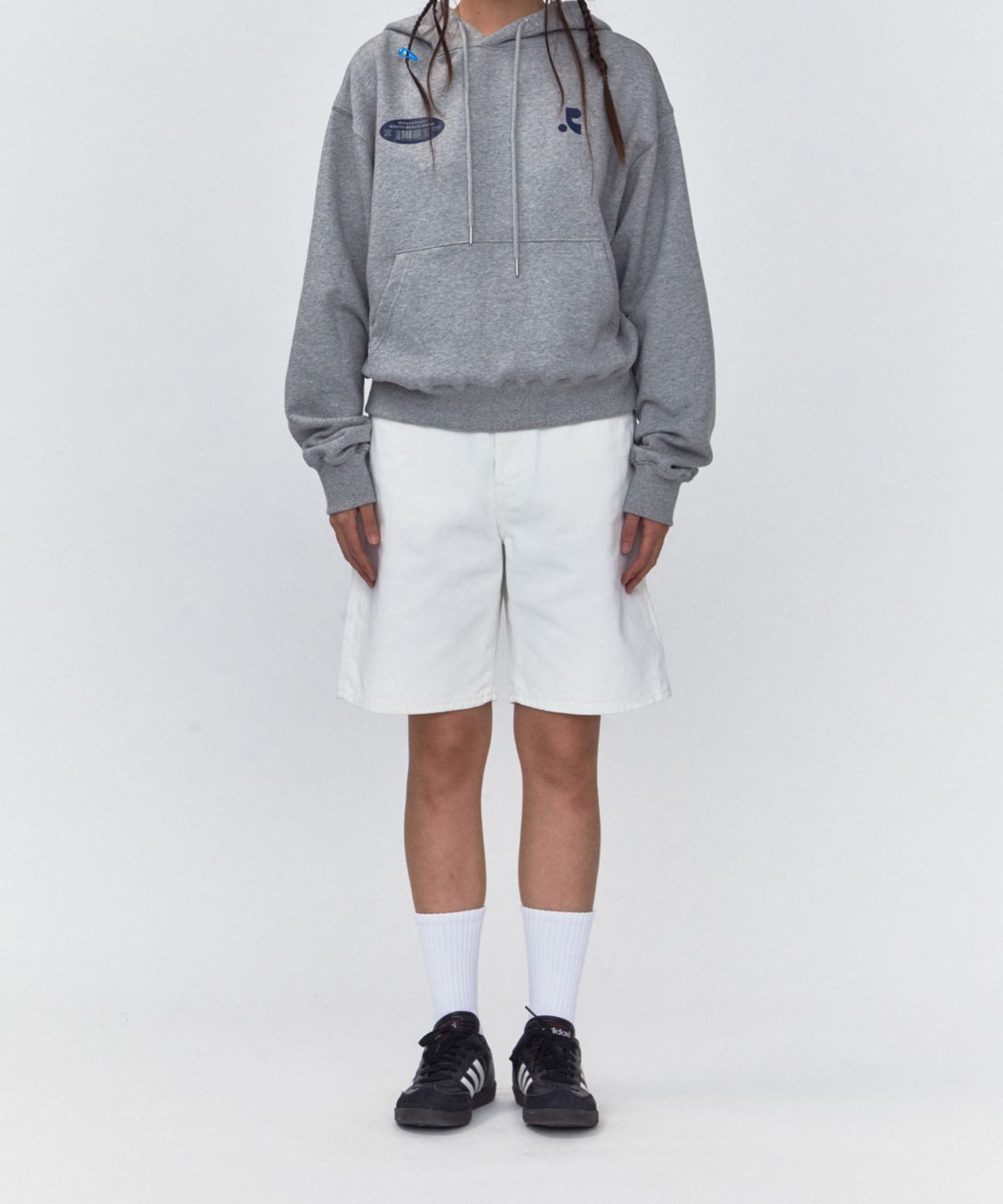 레스트앤레크레이션(REST&RECREATION) RR LOGO MID SOCKS - WHITE