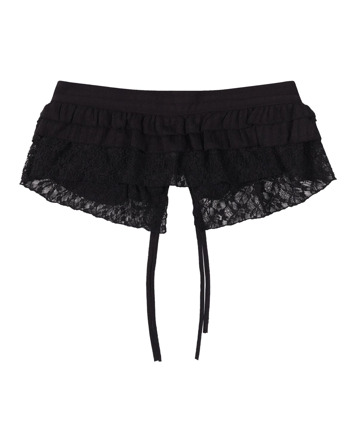팬시클럽(FANCY CLUB) 레이스 포켓 벨트백 (BLACK) F26QE985